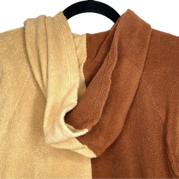 Donni Tan Brown Brushed Terry Duo Zip Up Hoodie - Small - Picture 8 of 12